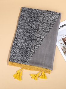 Pañuelo con diseño de fleco con estampado - Multicolor - Ver 3