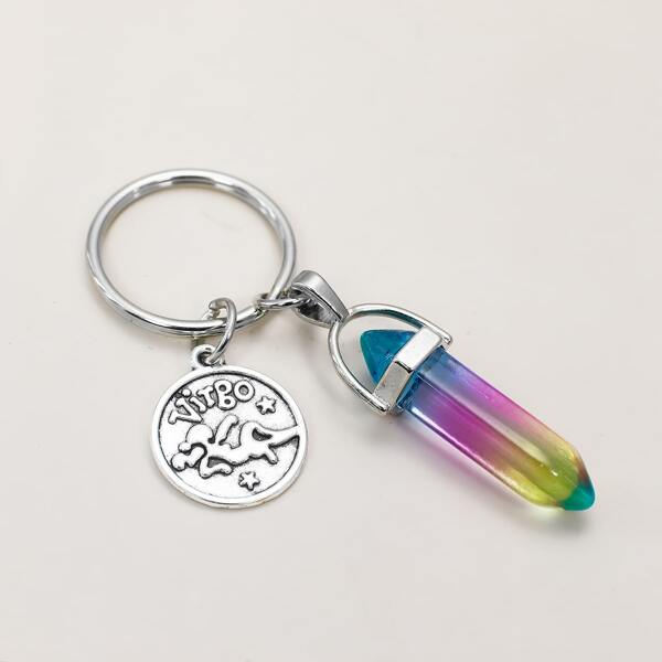 

Round Pendant Keychain, Multicolor