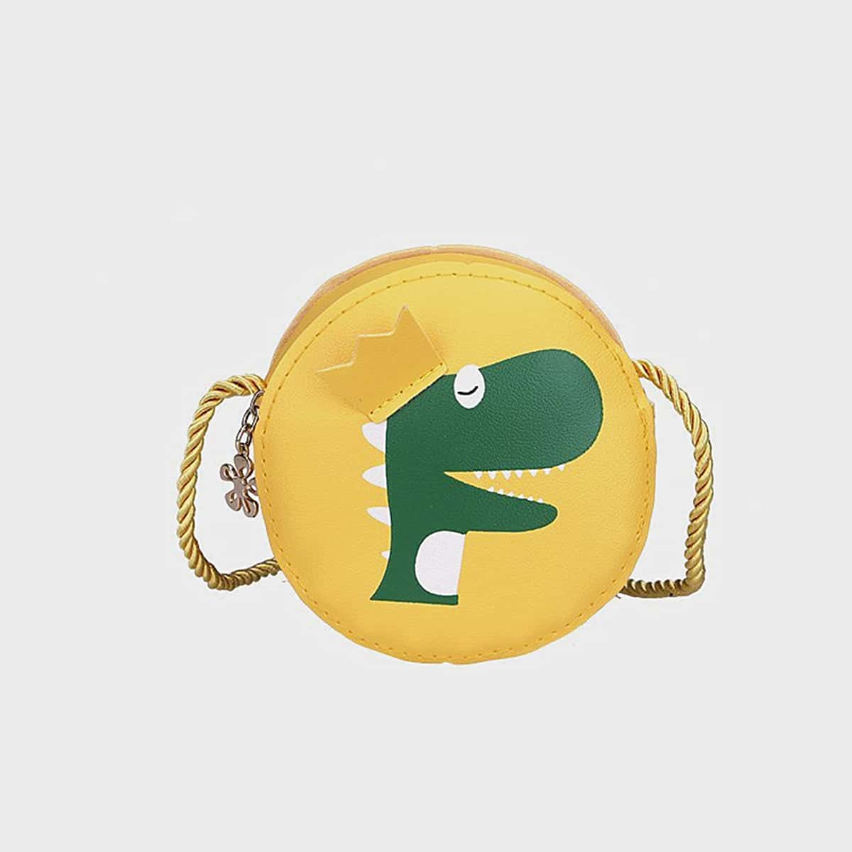 

Cartoon Dinosaur Circle Bag, Yellow
