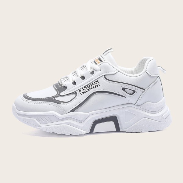 

Letter Graphic Chunky Sneakers, White