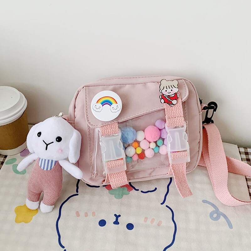 

Buckle Crossbody Bag, Pink