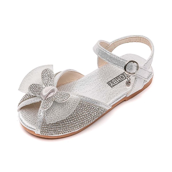 

Toddler Girls Rhinestone Decor Strappy Sandals, Silver