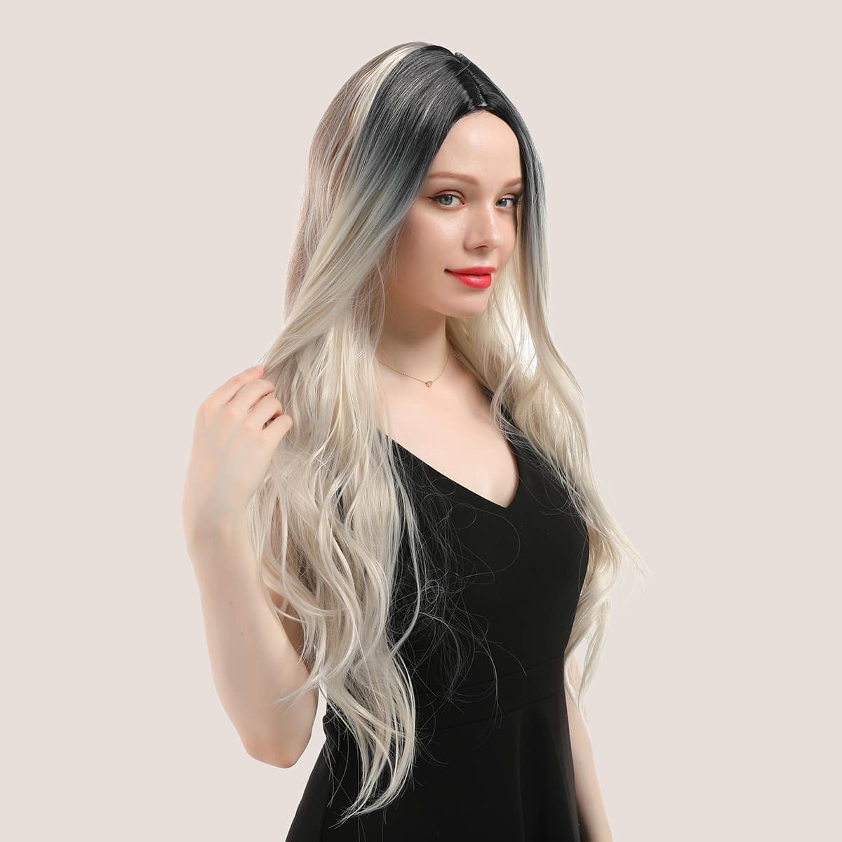 

Natural Ombre Long Curly Wig, Brown