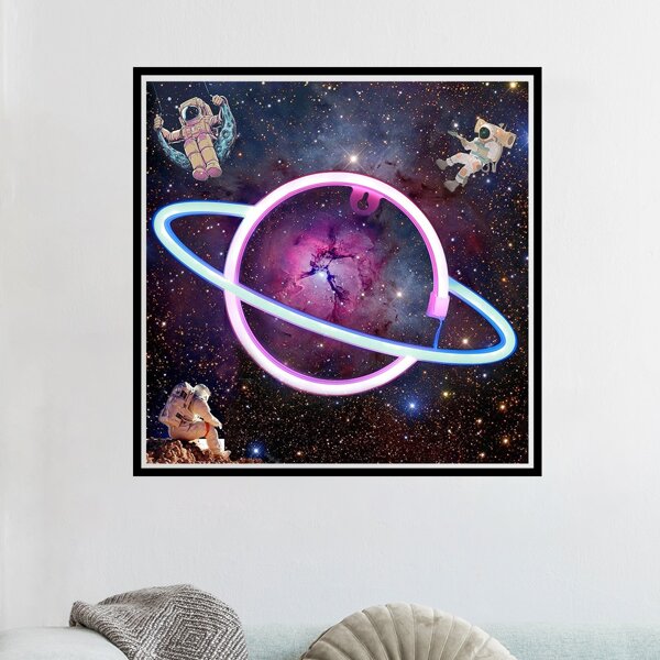 

Astronaut Print DIY Diamond Unframed Painting, Multicolor