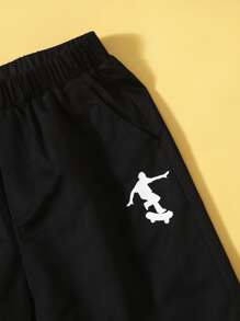 SHEIN Conjuntos para niño Figuras Casual - Blanco y Negro - Ver 3