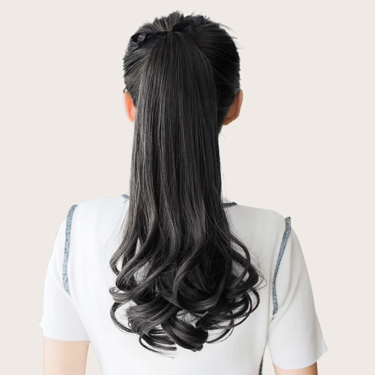 

Long Curly Ponytail Extension, Black