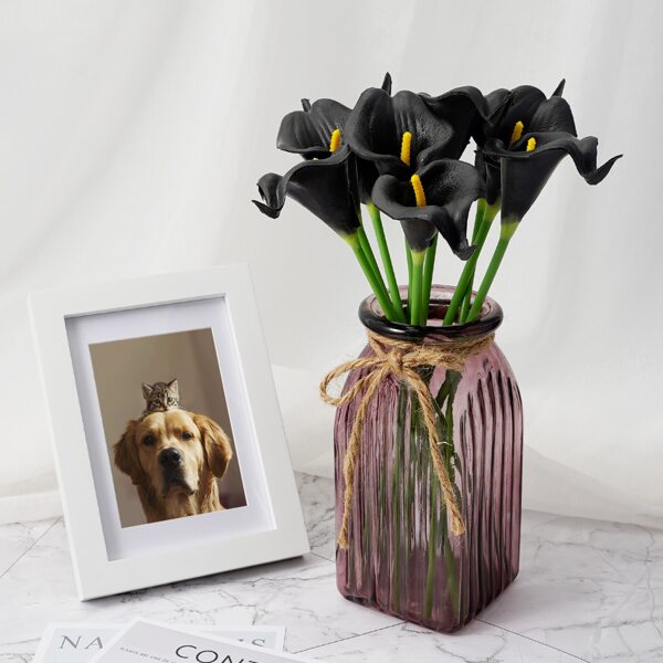 

6pcs Artificial Calla Lily, Black