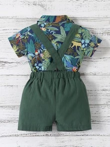 男嬰熱帶圖案襯衫帶短褲 - 彩色 - 查看 2