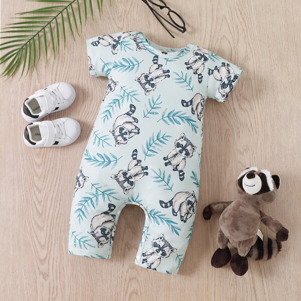 

Baby Girl Koala And Plants Print Jumpsuit, Multicolor