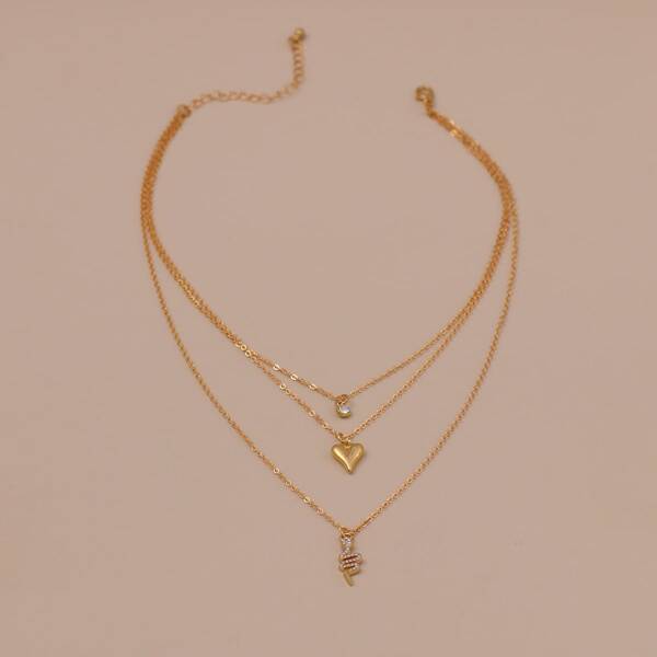 

Heart Charm Necklace, Gold