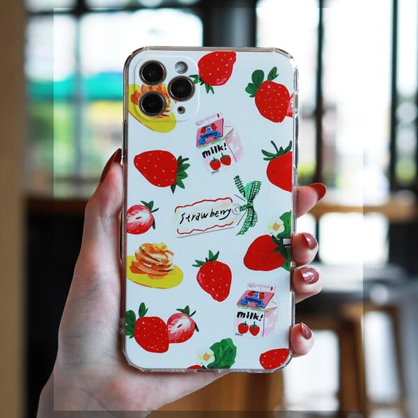 

Strawberry Pattern Phone Case, Multicolor