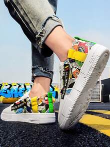 Men Graphic Print Skate Shoes - Multicolor - View 4