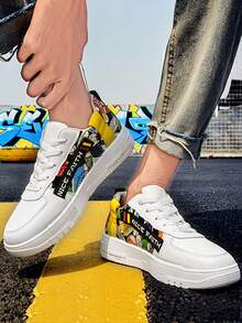 Men Graphic Print Skate Shoes - Multicolor - View 5