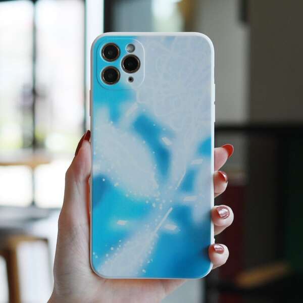 

Flower Pattern Phone Case, Blue and white