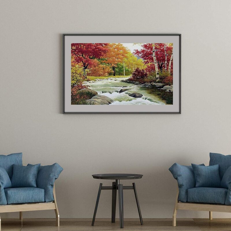 

Landscape Print DIY Diamond Unframed Painting, Multicolor