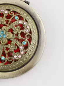 RANCAI Vintage Foldable Mirror Metal Vanity Mirror Travel Mirror Makeup Mirror Pocket Mirror Double Sided Compact Cosmetic Mirror, Bronze, Random Style,Makeup,Cheap,Room Decor,Vanity,Travel,Bedroom,Makeup Accessories,Mirror,Vanity Mirror,Mini Mirror,Compact Mirror,Mirror Small,Hand Mirror