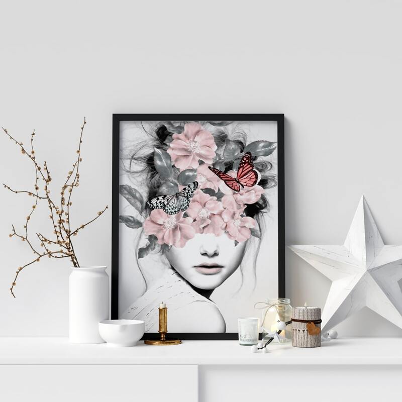 

Figure Graphic Unframed Painting, Grey