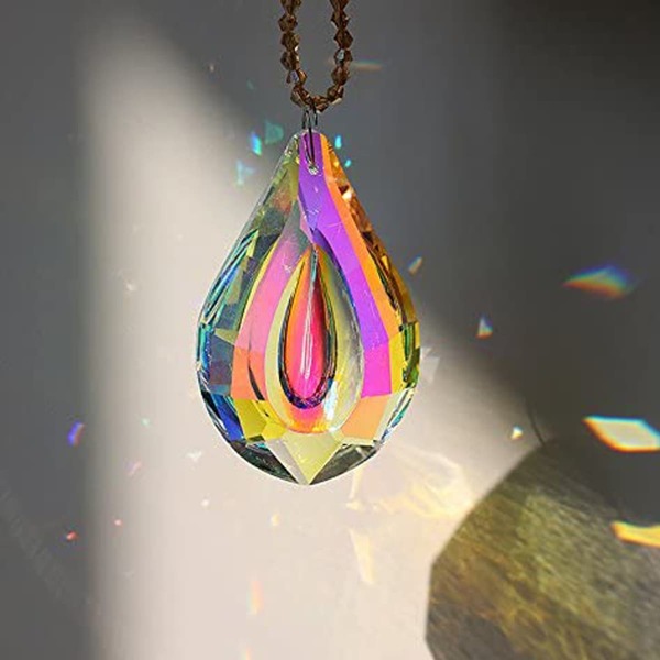 

1pc Hanging Crystal Pendant, White