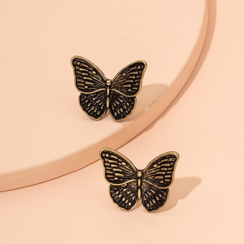 

Butterfly Stud Earrings, Bronze