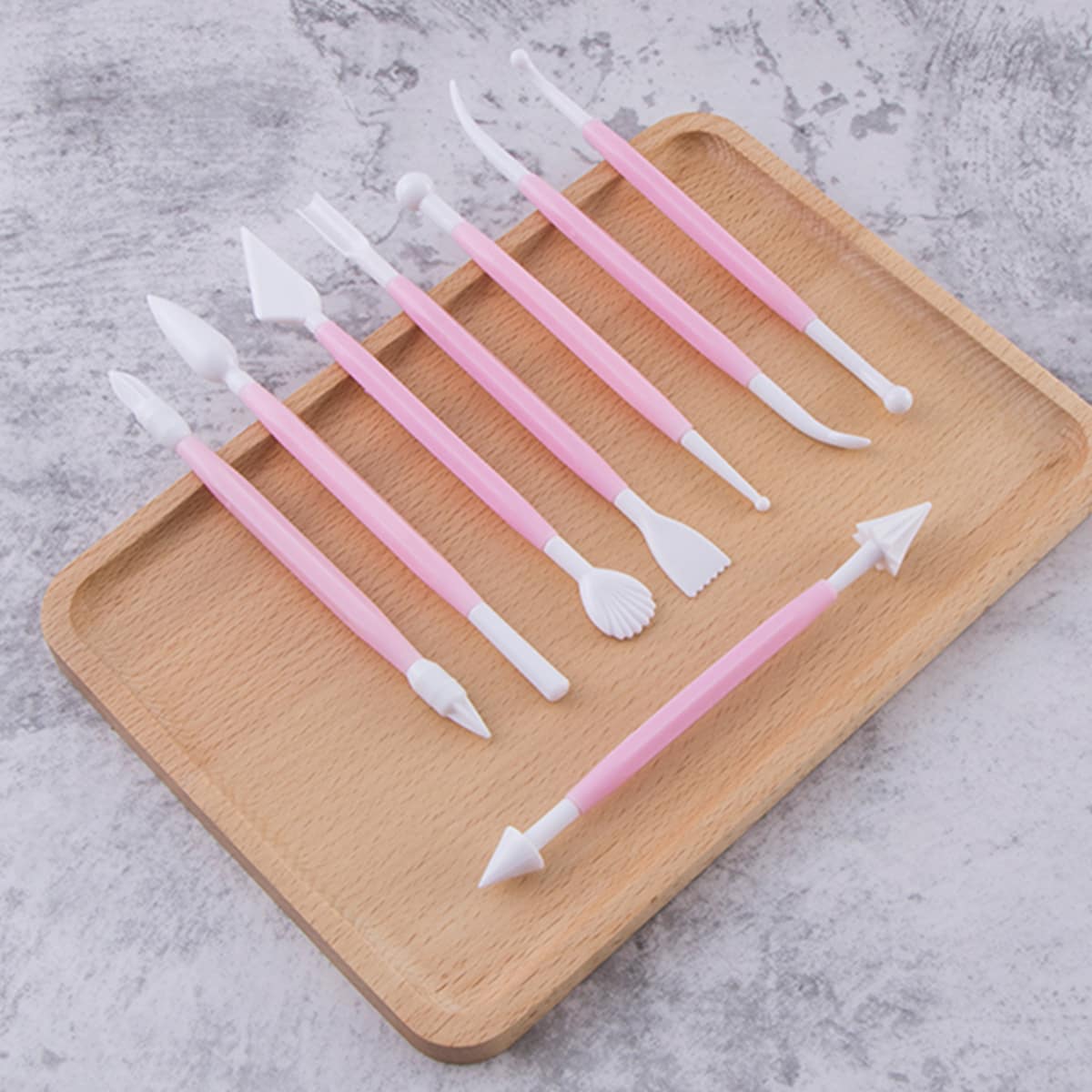 

8pcs Cake Carving Tool, Pink