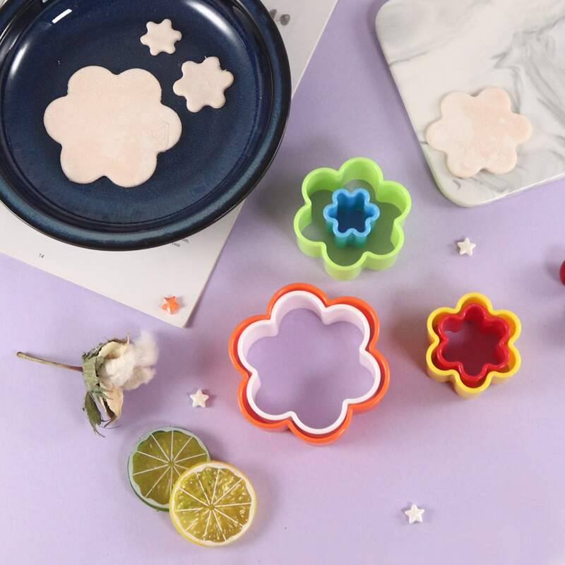

6pcs Floral Shaped Mold, Multicolor