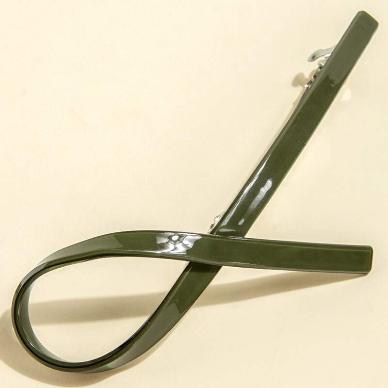 

Solid Hair Clip, Dark green