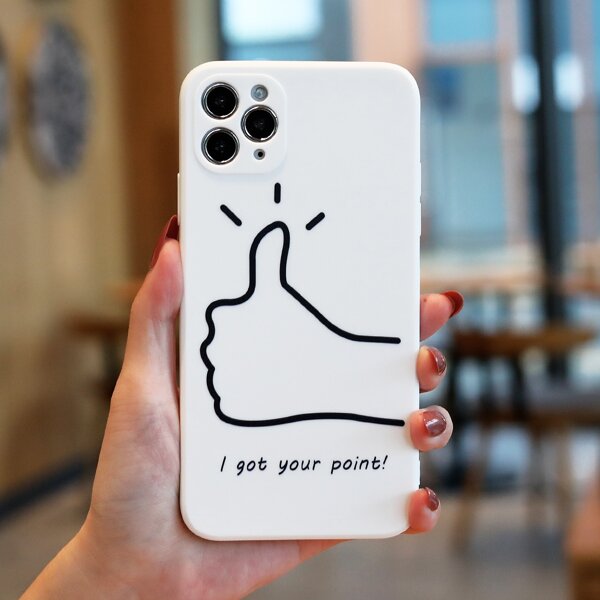 

Thumb Up Phone Case, Black and white