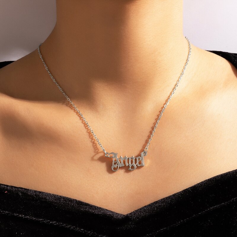 

Letter Pendant Necklace, Silver