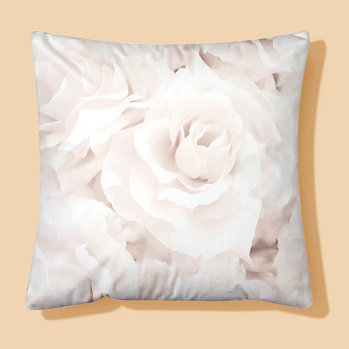 

Flower Print Cushion Cover Without Filler, Multicolor