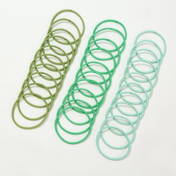 

30pcs Solid Hair Tie, Multicolor