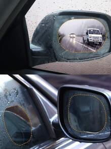 4 pièces Film anti-pluie de vue arrière de voiture