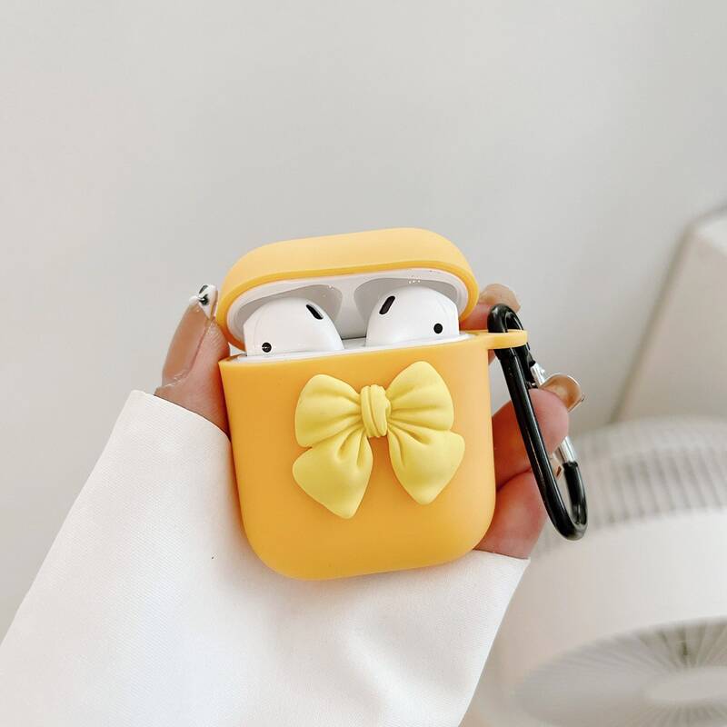 

Bow Decor Airpods Case, Yellow