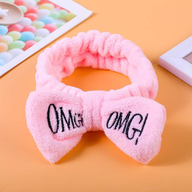

Bow Decor Bath Headband, Pink