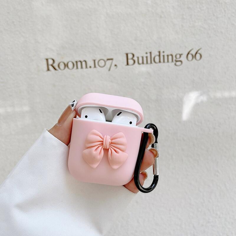 

Bow Decor Airpods Case, Pink