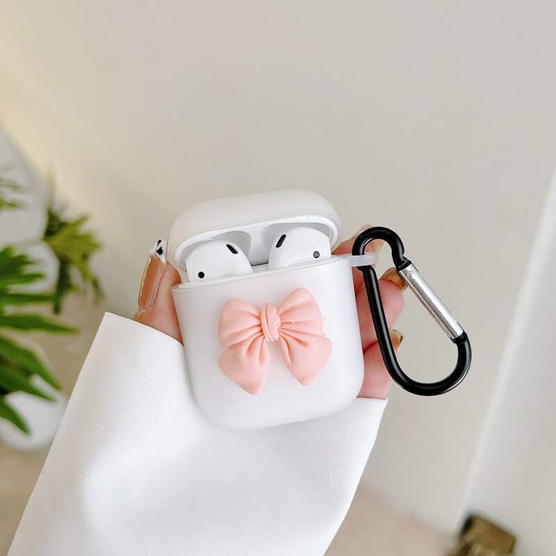 

Bow Decor Airpods Case, Clear