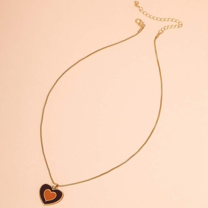 

Heart Pendant Necklace, Gold