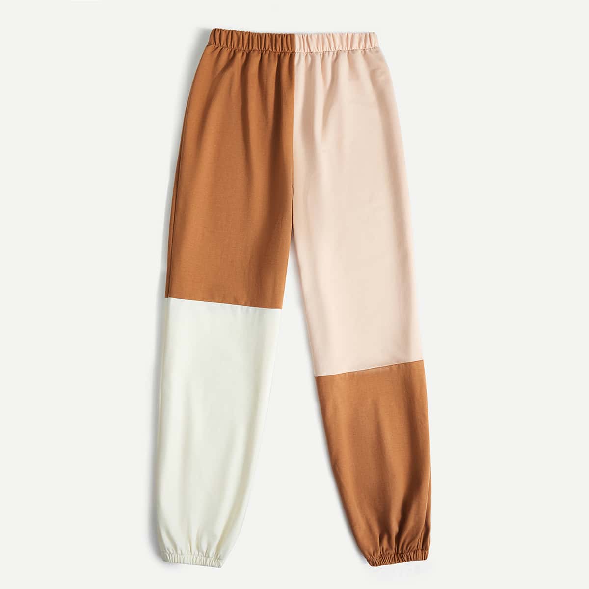 

Colorblock Elastic Waist Sweatpants, Multicolor