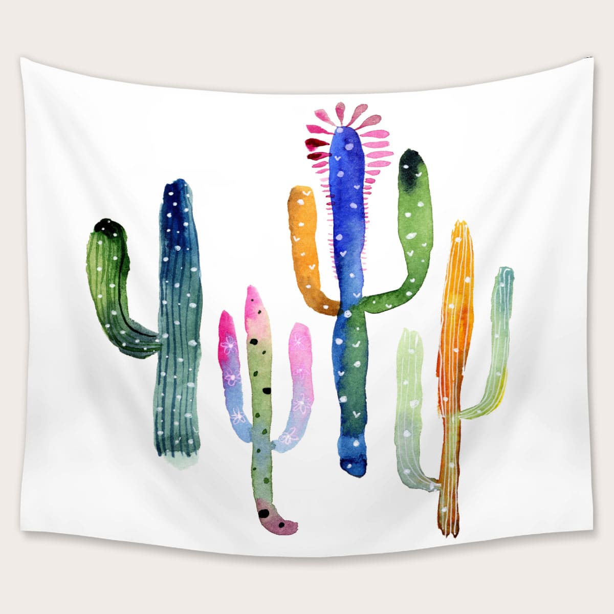 

1pc Cactus Pattern Tapestry, Multicolor