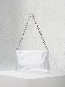Bolso bandolera con cadena transparente - transparente - Ver 2