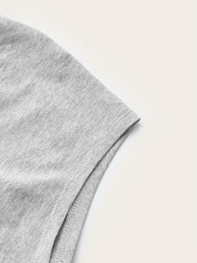 SHEIN Summer Black Short Tight Knitted Leggings - Light Grey - View 3