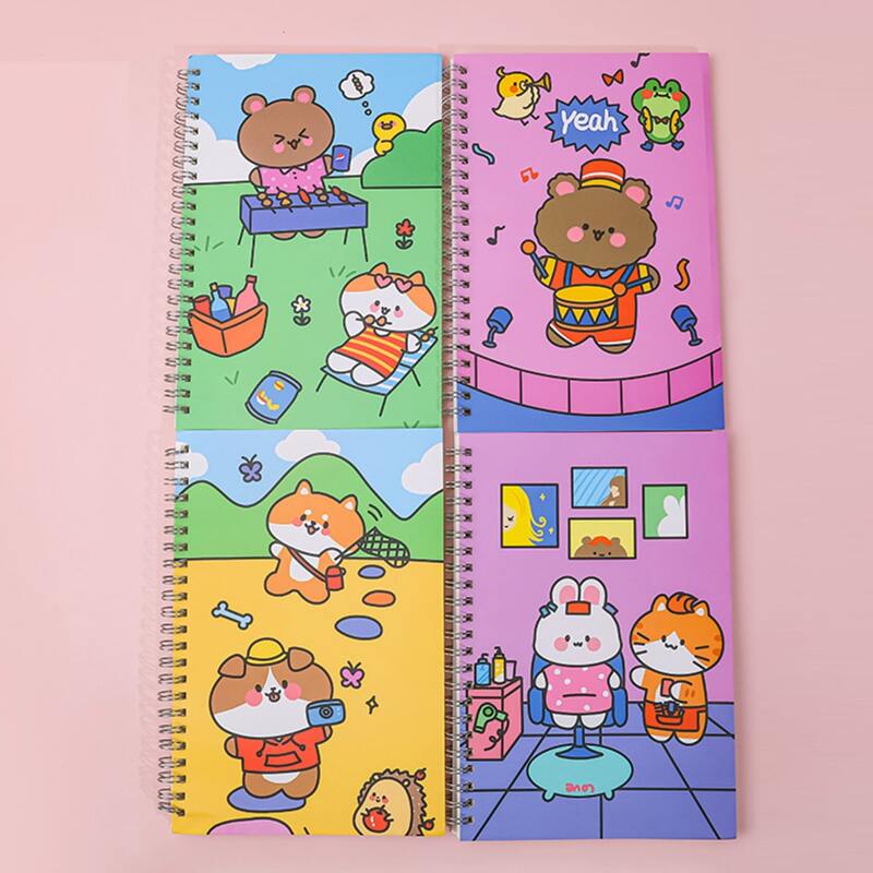 

1pc Random Cartoon Cover Notebook, Multicolor