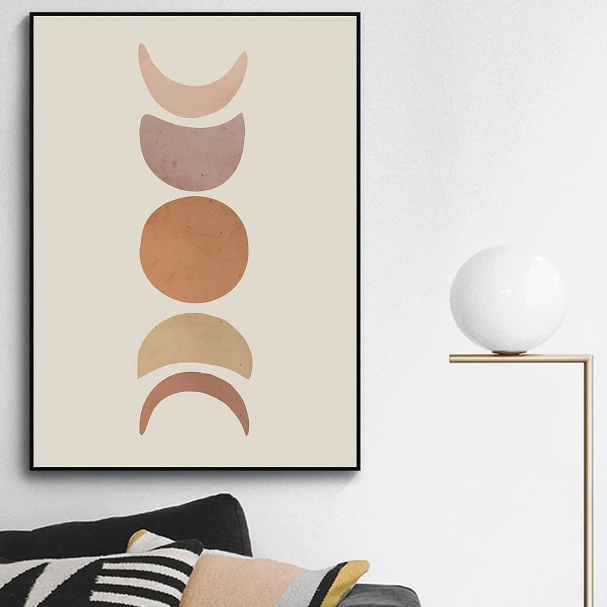 

Geo Graphic Wall Print Without Frame, Brown