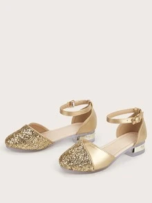 Girls Metallic Glitter Decor Trang trí mắt cá chân Căn hộ - Vàng - Xem 2