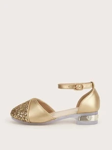 Girls Metallic Glitter Decor Trang trí mắt cá chân Căn hộ - Vàng - Xem 5