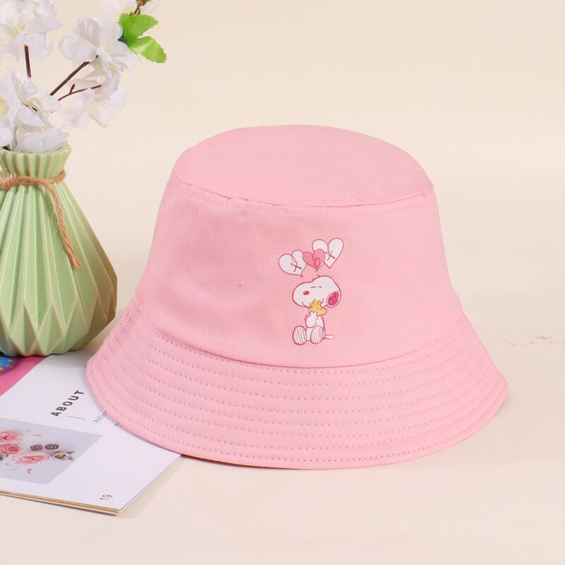 

Snoopy Graphic Bucket Hat, Baby pink