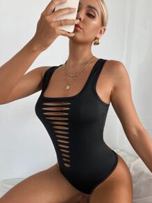 Ladder Cut Out Tank Bodysuit