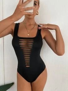 Ladder Cut Out Tank Bodysuit