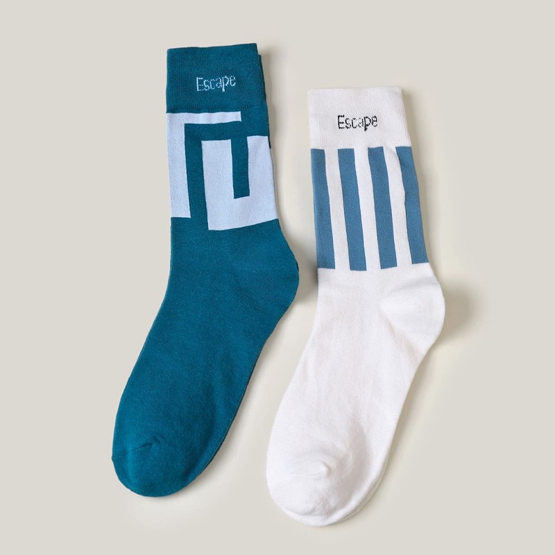 

Guys 2pairs Letter Crew Socks, Multicolor