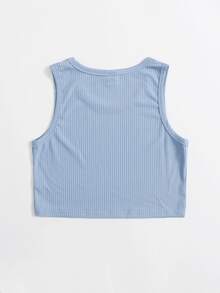 Tops tank y camis de niñas Canalé Liso Casual - Celeste - Ver 2