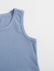 Tops tank y camis de niñas Canalé Liso Casual - Celeste - Ver 4